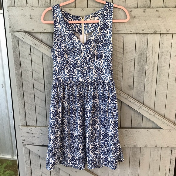 milly blue and white dress